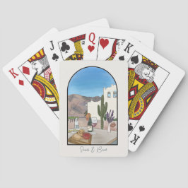 Watercolor Argentinas bröllopsfavoriter Casinokort