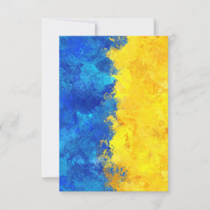Watercolor art Ukrainska flagga OSA Kort