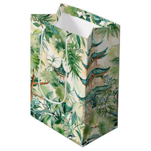 Watercolor Asian Pagoda in Verdant Ligcape (12)
