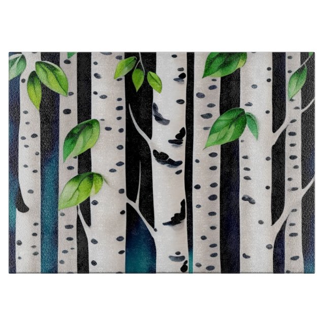 Watercolor Aspen Träd (Framsidan)