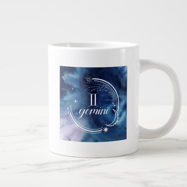 Watercolor Astrology - Gemini Jumbo Mugg (Höger)