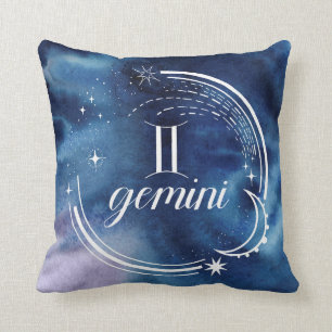 Watercolor Astrology - Gemini Kudde