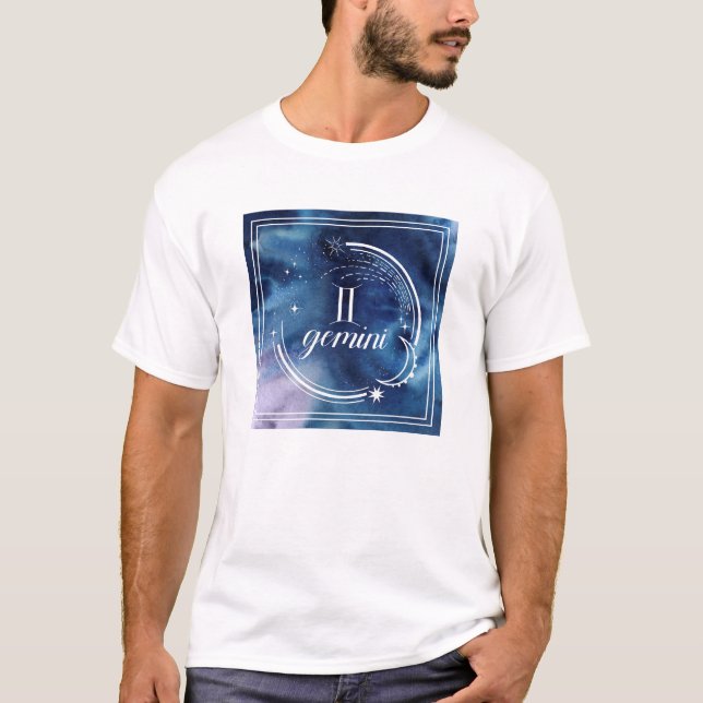Watercolor Astrology - Gemini T Shirt (Framsida)