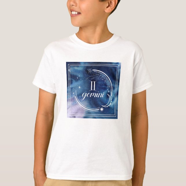 Watercolor Astrology - Gemini T Shirt (Framsida)