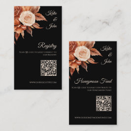 Watercolor Autumn Elegance- Bröllop Registry- Visitkort