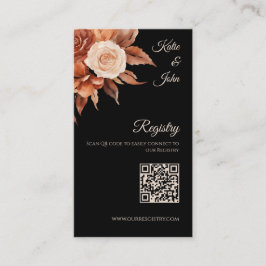 Watercolor Autumn Elegance- Bröllop Registry- Visitkort