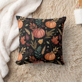 Watercolor Autumn Harvest Mönster Kudde