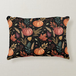 Watercolor Autumn Harvest Mönster Prydnadskudde