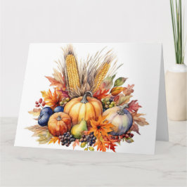Watercolor Autumn Inslag Kort