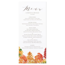 Watercolor Autumn Woodlands Fall Wedding