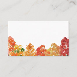 Watercolor Autumn Woodlands Fall Wedding Placeringskort