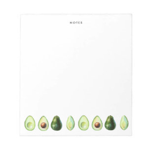 Watercolor Avocado Garland Personlig Anteckningsblock