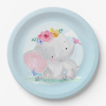 Watercolor Baby Elephant