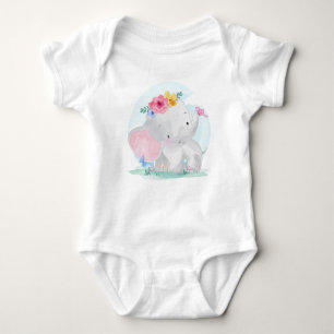 Watercolor Baby Elephant T Shirt