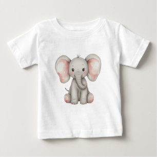 Watercolor Baby Elephant T Shirt