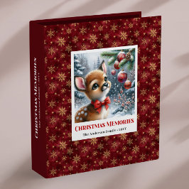 Watercolor baby fawn christmas scene custom album