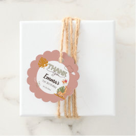 Watercolor Baby Giraffe, Safari Animals Birthday Gåvor Etiketter