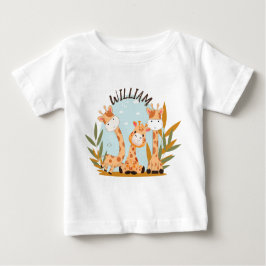 Watercolor Baby Giraffe, Safari Animals T Shirt