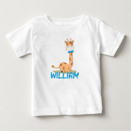Watercolor Baby Giraffe, Safari Animals T Shirt