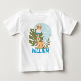 Watercolor Baby Giraffe, Safari Animals T Shirt