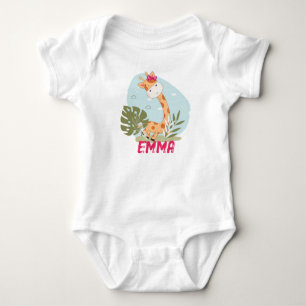 Watercolor Baby Giraffe, Safari Animals T Shirt