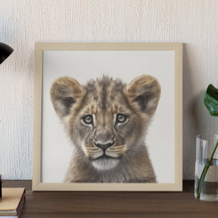 Watercolor Baby Lejona Barn Nursery Jungle Safari Poster