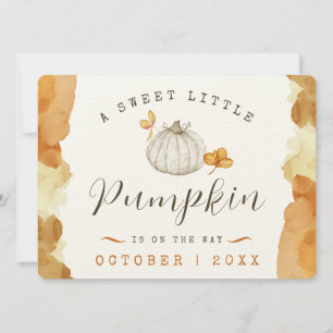 Watercolor Baby Pumpkin Gravid Meddelande