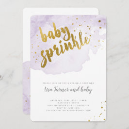 Watercolor Baby Sprinkle - Lavender Inbjudningar