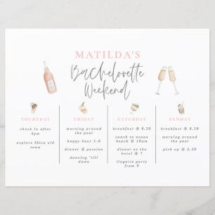 Watercolor Bachelorette helg