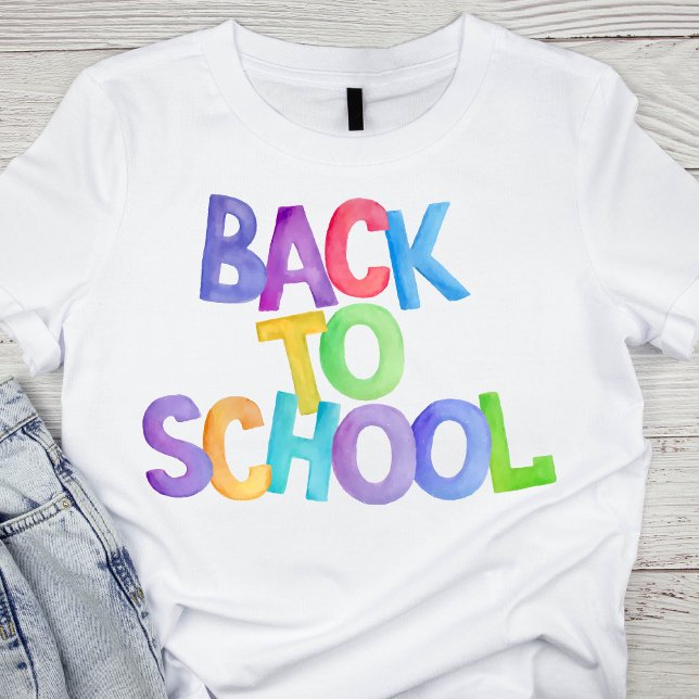 Watercolor Back to school T Shirt (Skapare uppladdad)