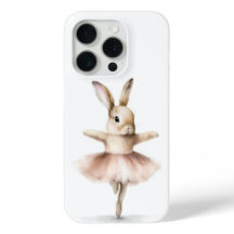 Watercolor Ballerina Bunny Dancing Tan Rosa