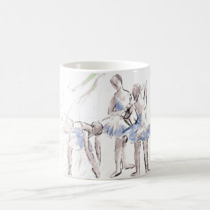Watercolor Ballet Dancing Ballerina Kaffemugg