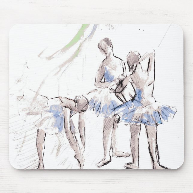 Watercolor Ballet Dancing Ballerina Musmatta (Framsidan)