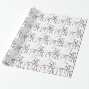 Watercolor Ballet Dancing Ballerina Presentpapper