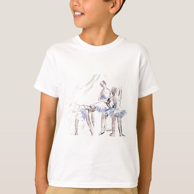 Watercolor Ballet Dancing Ballerina T-shirt (Framsida)