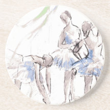 Watercolor Ballet Dancing Ballerina