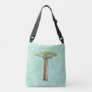 Watercolor Baobab Träd Axelväska