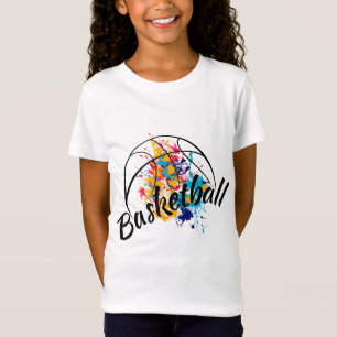 Watercolor Basketball Girl T Shirt