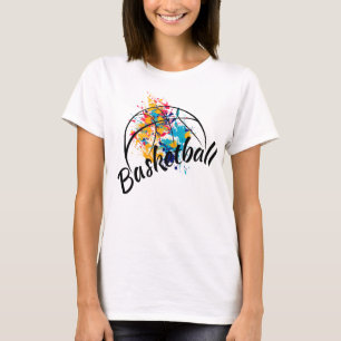 Watercolor Basketball Womens T Shirt