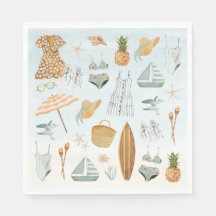 Watercolor Beach Bachelorette Party Helg