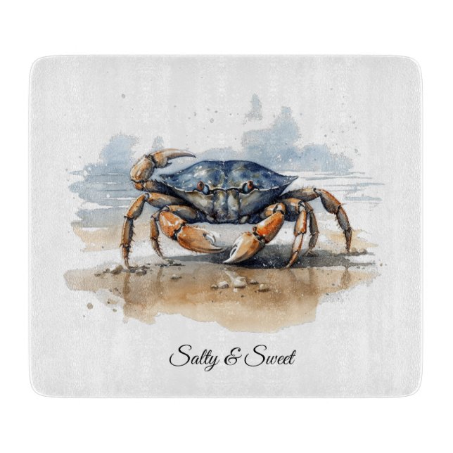 Watercolor Beach Crab, custom (Framsidan)