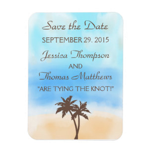 Watercolor Beach WedCollection Magnet