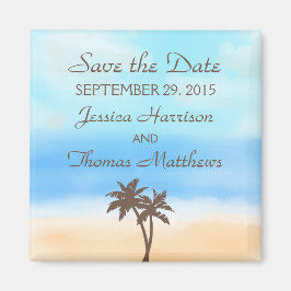 Watercolor Beach WedCollection Magnet
