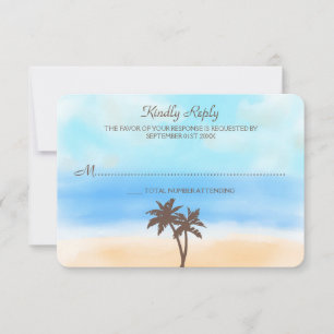Watercolor Beach Wedding Collection - OSA Kort