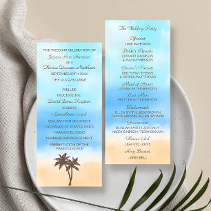 Watercolor Beach Wedding Collection - Program