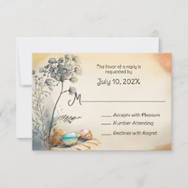 Watercolor Beach Wedding OSA Kort