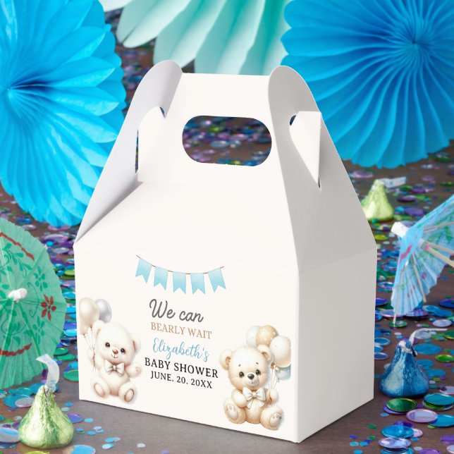 Watercolor Bear Baby Shower party Presentaskar (Part)