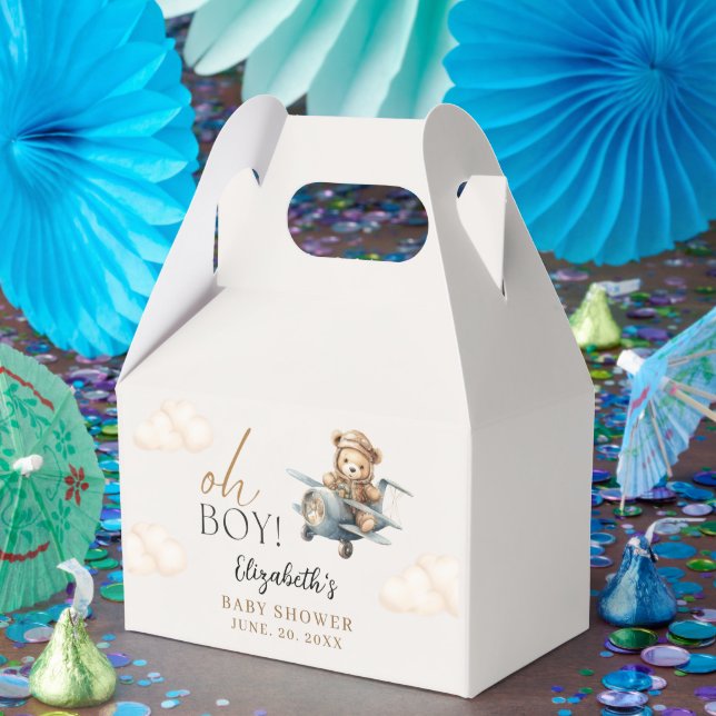 Watercolor Bear Baby Shower party Presentaskar (Part)