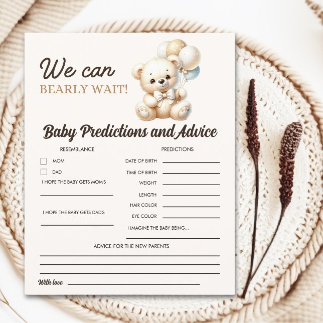 Watercolor Bear for Baby shower boy (Skapare uppladdad)