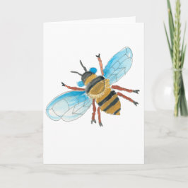 Watercolor Bee Greeting Card Kort